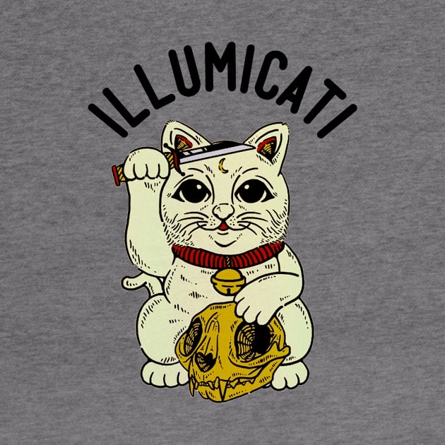 Illumicati Skull Cat Horror Fan Art by Catherinebey